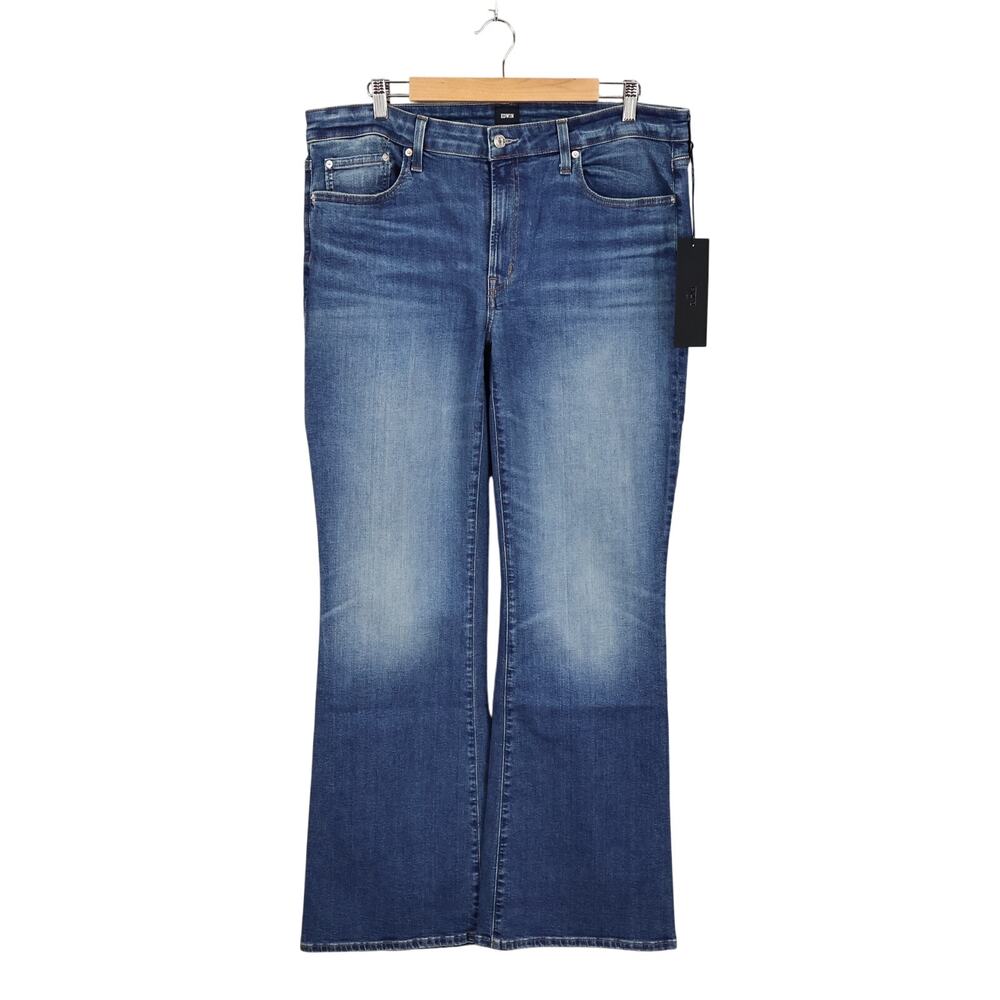 Edwin Lark Mid Rise Bootcut Denim Jean Flashback Blue Size 34 NWT EW2061ICS